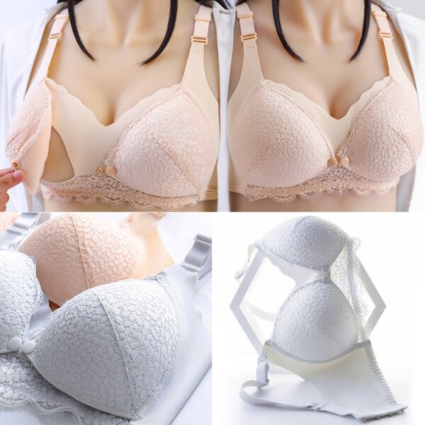 New Maternity Breastfeeding Bra Lace Cotton Maternity Nursing Bra for Feeding Pregnant Women Underwear Women's Breathable Bra 6