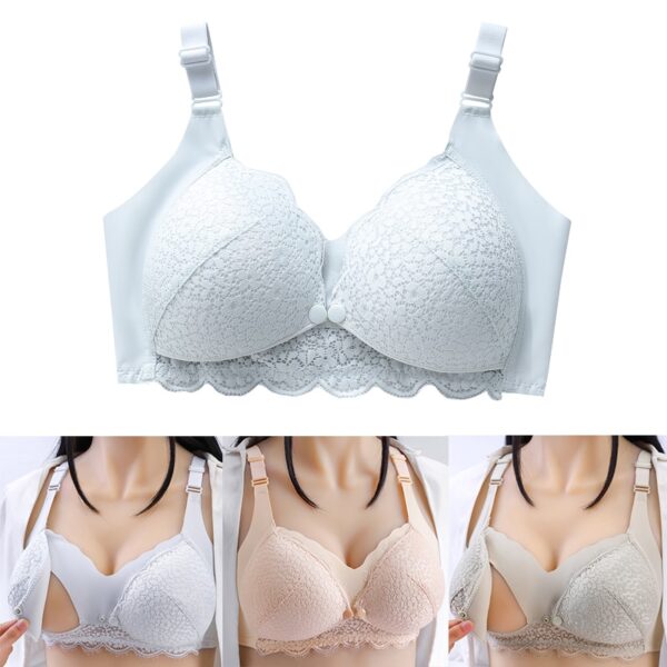 New Maternity Breastfeeding Bra Lace Cotton Maternity Nursing Bra for Feeding Pregnant Women Underwear Women's Breathable Bra 4