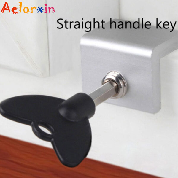 Child Protection Baby Safety Adjustable Sliding Window Locks Stop Aluminum Alloy  Security Lock With Keys Safety Window Lock 3