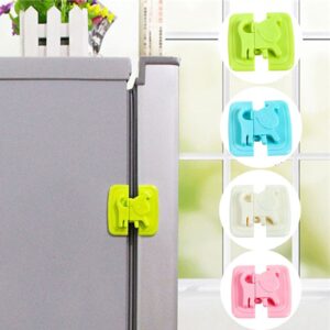 1Uds.Perro de dibujos animados de plástico seguro cerradura de refrigerador adhesivo-Auto Armarios Armarios cerradura de cajón Protección para niños 1