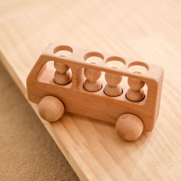 Juego de bloques educativos de madera de haya para niños 5