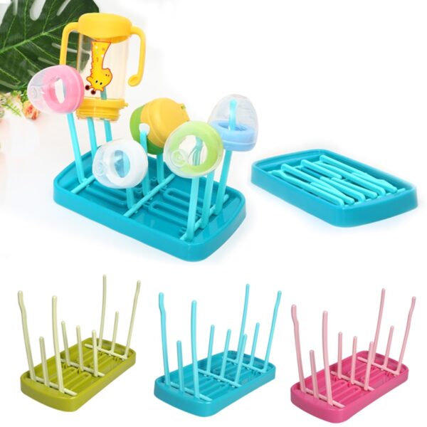 Baby Bottle Drain Drying Racks Bottle Dry Rack Blue Baby Bottle Cleaning Dryer Drainer Storage Drying Rack Baby Bottle Holder 1