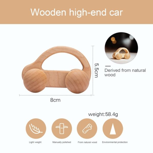 Juego de bloques de coche de madera de haya para bebé 3