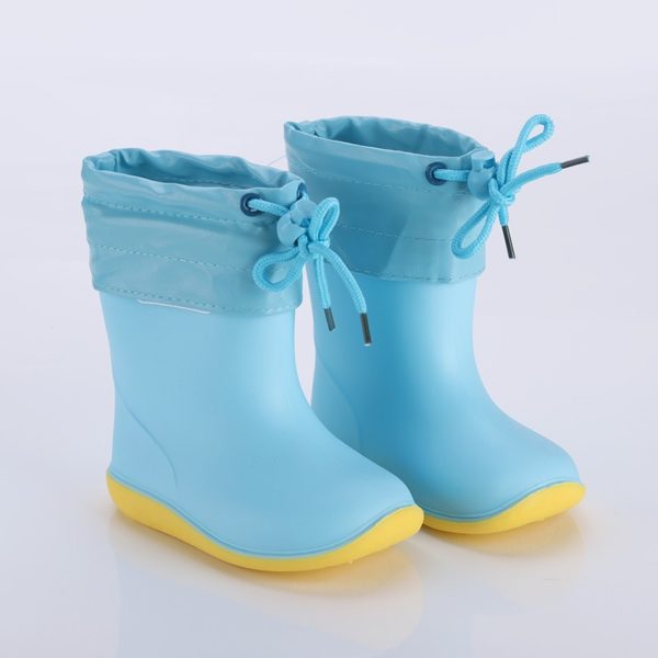 Botas de lluvia de goma para niños y niñas, botas antideslizantes 3