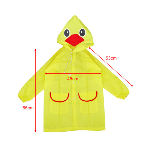 Impermeable estilo Animal de dibujos animados para niños y bebés 6