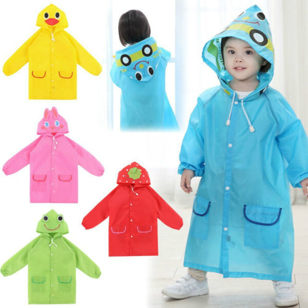 Impermeable estilo Animal de dibujos animados para niños y bebés 2