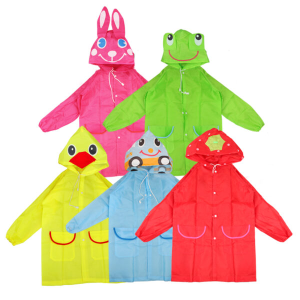 Impermeable estilo Animal de dibujos animados para niños y bebés 4