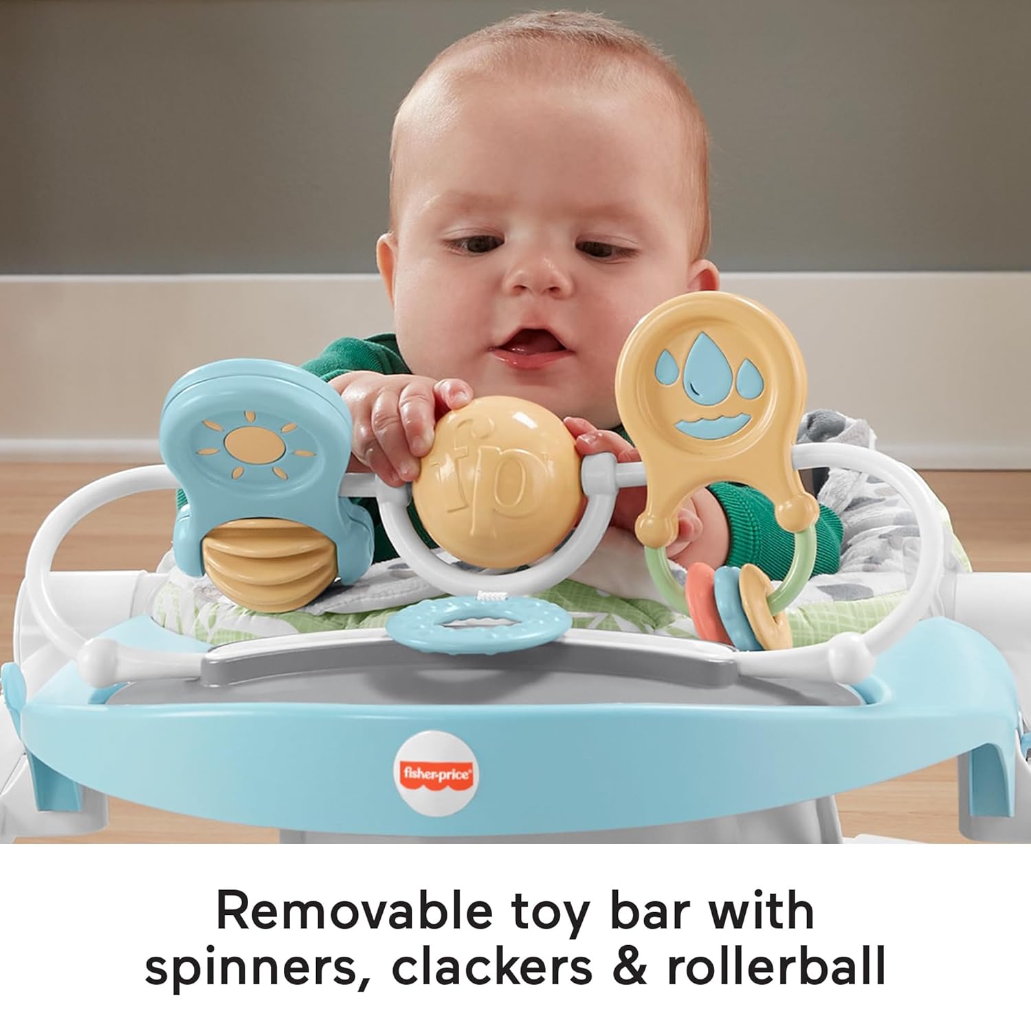 Fisher Price Deluxe Sit Me Up Asiento de piso con barra de juguete Baby Stop